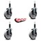 Service Caster 5'' Semi Steel Wheel Swivel 1'' Expanding Stem Caster Set, 4PK SCC-EX20S514-SSS-1-4 - alternate 2
